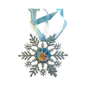 Disney Mickey & Minnie Mouse Glitter Holiday Ornament